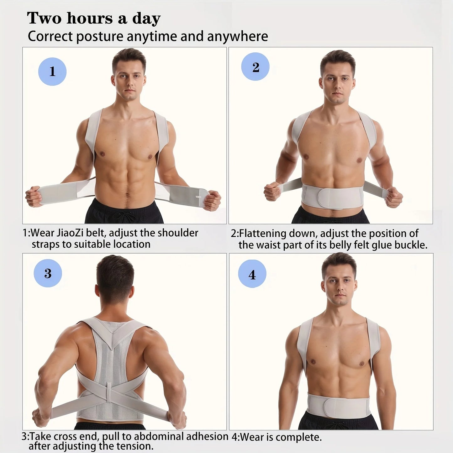 Adjustable Posture Corrector Brace for Men & Women - Back Pain Relief & Support