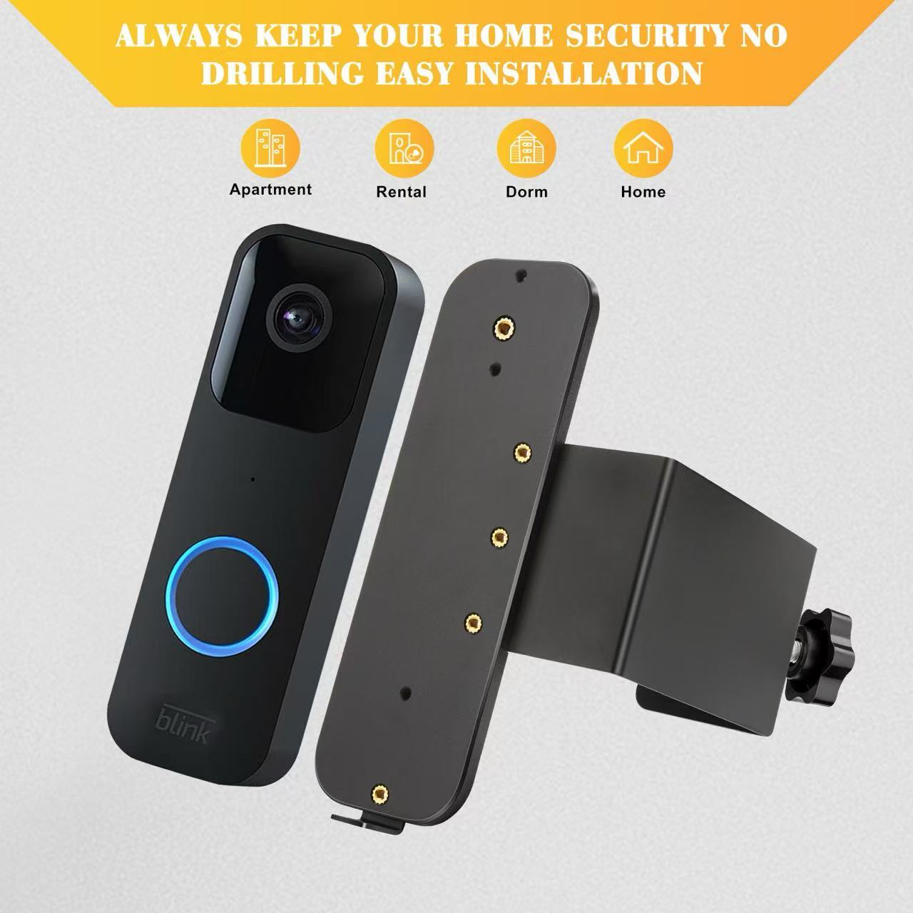 Blink Video Doorbell (newest model) + Sync Module 2 | Two-year battery life, Two-way audio, HD video, motion and chime app alerts and Alexa enabled — wired or wire-free (Black)