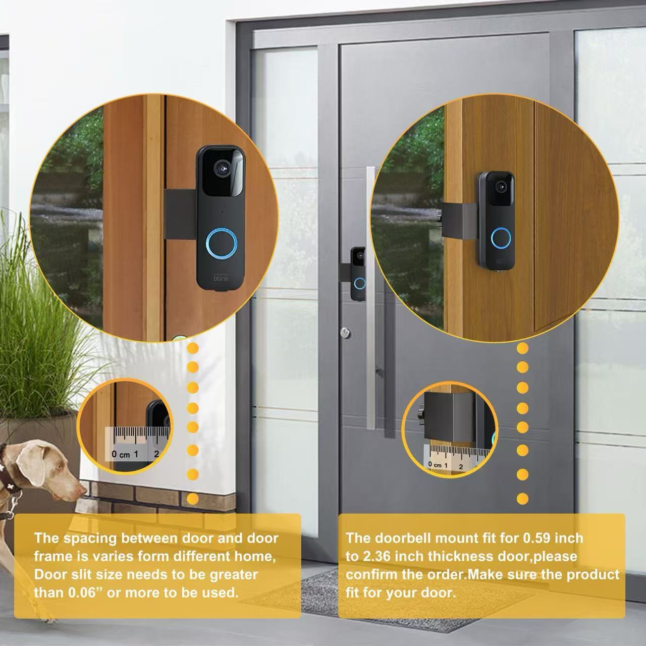 Blink Video Doorbell (newest model) + Sync Module 2 | Two-year battery life, Two-way audio, HD video, motion and chime app alerts and Alexa enabled — wired or wire-free (Black)